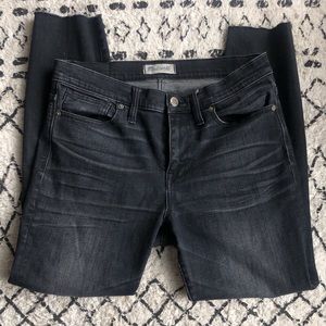 Madewell Black Distressed High Riser Skinny Jeans
